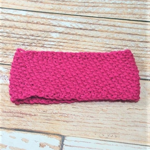 Knit Ear Warmer - Raspberry - Picture 2 of 2